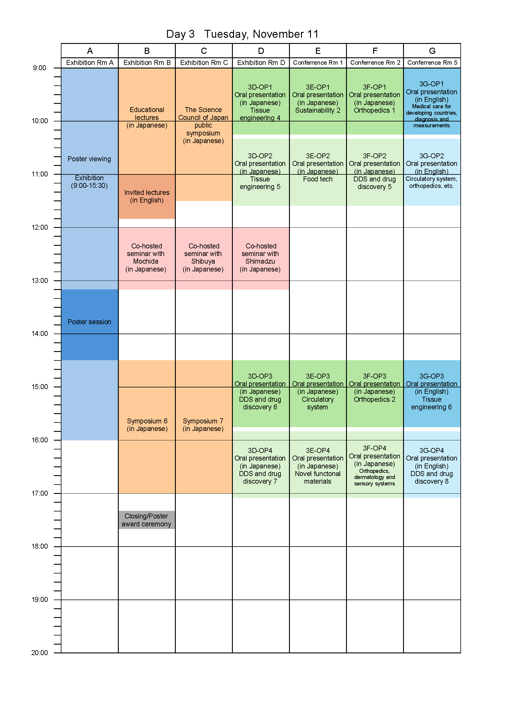 time table